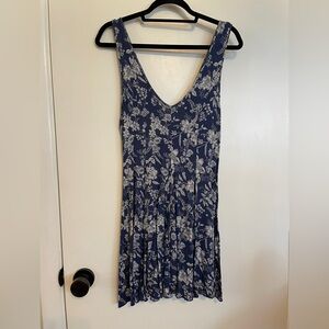Blue floral summer dress